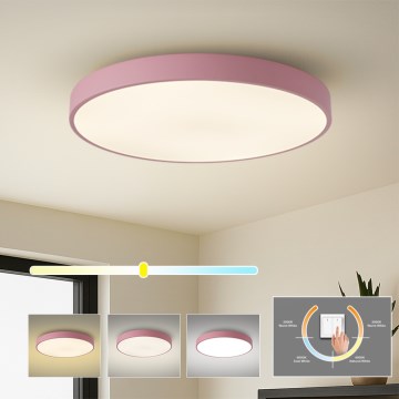 Brilagi - LED-plafondlamp POOL LED/100W/230V 3000/4000/6000K Ø 80 cm roze