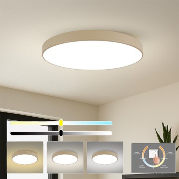 Brilagi - LED-plafondlamp POOL LED/128W/230V 3000/4000/6000K Ø 100 cm beige