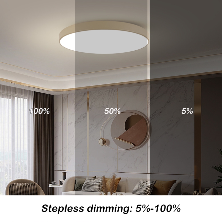 Brilagi - LED-plafondlamp POOL LED/128W/230V 3000/4000/6000K Ø 100 cm beige