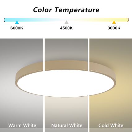 Brilagi - LED-plafondlamp POOL LED/128W/230V 3000/4500/6000K Ø 100 cm beige