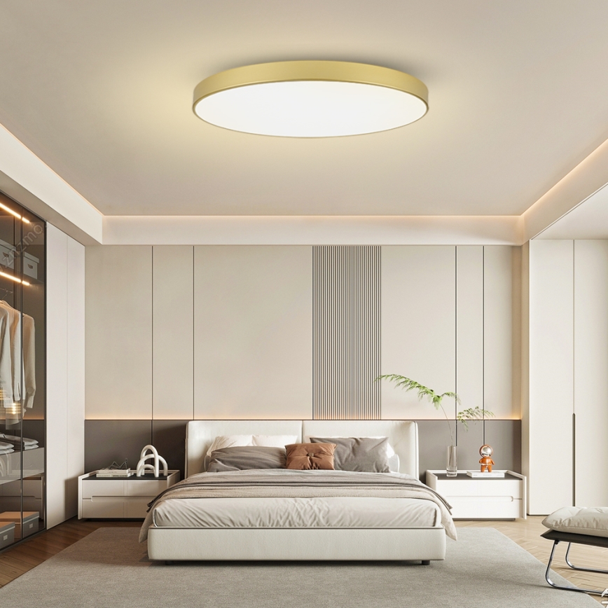 Brilagi - LED plafondlamp POOL LED/180W/230V 3000/4500/6000K Ø 120 cm goudkleurig