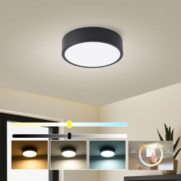 Brilagi - LED plafondlamp POOL LED/18W/230V 3000/4000/6000K Ø 20 cm zwart