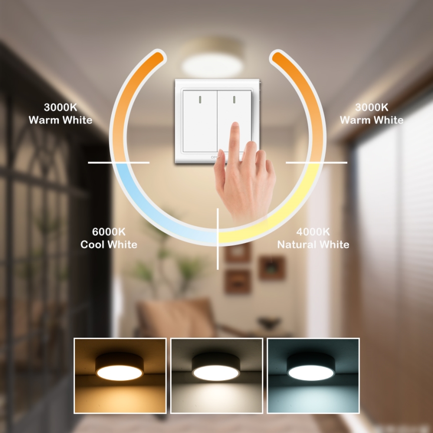 Brilagi - LED-plafondlamp POOL LED/18W/230V 3000/4500/6000K Ø 20 cm beige
