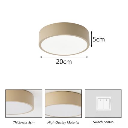 Brilagi - LED-plafondlamp POOL LED/18W/230V 3000/4500/6000K Ø 20 cm beige