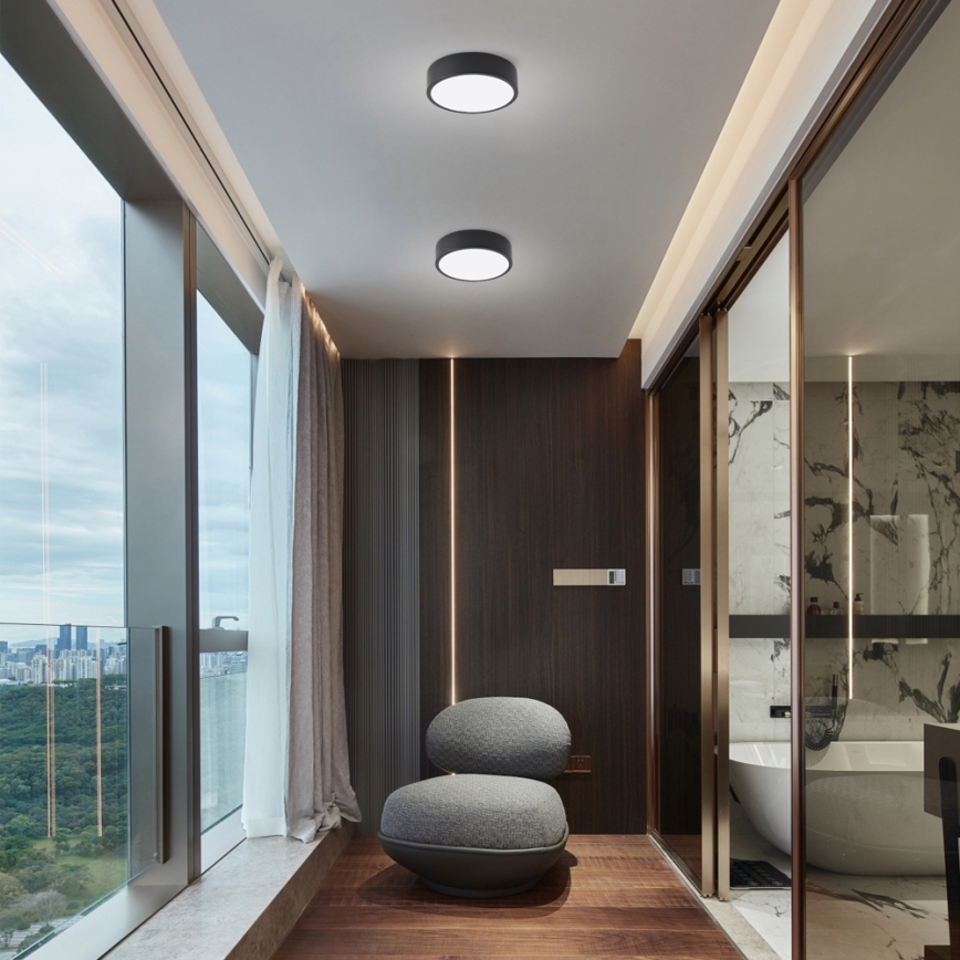 Brilagi - LED-plafondlamp POOL LED/18W/230V 3000/4500/6000K Ø 20 cm zwart