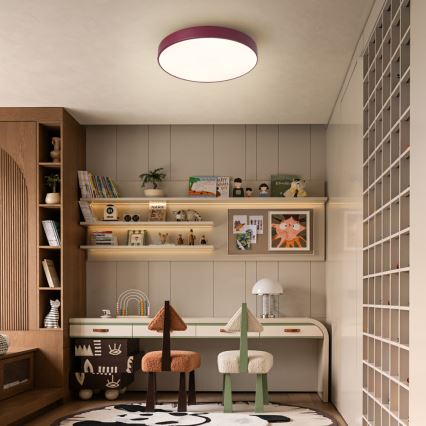 Brilagi - LED-plafondlamp POOL, 36 W, 230 V, 3000/4000/6000 K, Ø 30 cm, bordeaux