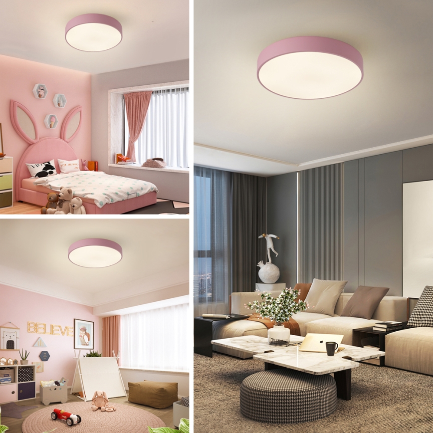 Brilagi - LED plafondlamp POOL LED/48W/230V 3000/4000/6000K Ø 40 cm roze
