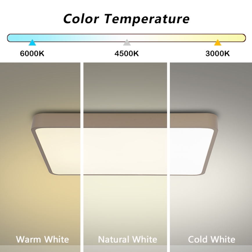 Brilagi - LED-plafondlamp POOL LED/48W/230V 3000/4000/6000K 50x50 cm beige