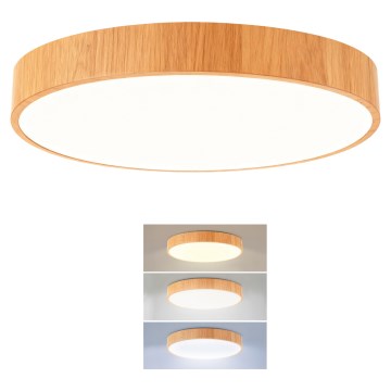 Brilagi - LED-plafondlamp POOL LED/48W/230V 3000/4000/6000K Ø 40 cm houtdecor