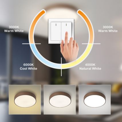 Brilagi - LED plafondlamp POOL LED/60W/230V 3000/4000/6000K Ø 50 cm bruin