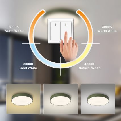 Brilagi - LED plafondlamp POOL LED/60W/230V 3000/4000/6000K Ø 50 cm groen