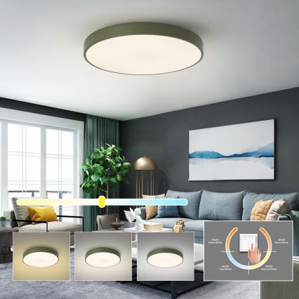 Brilagi - LED plafondlamp POOL LED/60W/230V 3000/4000/6000K Ø 60 cm groen