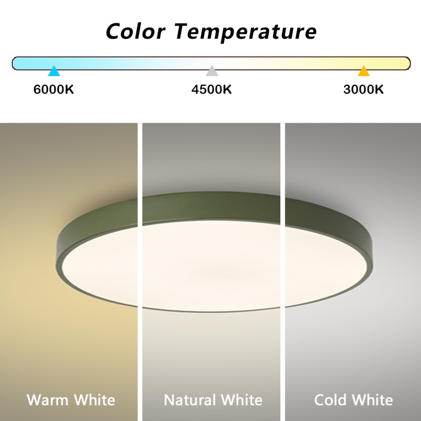 Brilagi - LED plafondlamp POOL LED/60W/230V 3000/4000/6000K Ø 60 cm groen