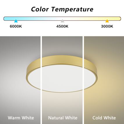 Brilagi - LED plafondlamp POOL LED/60W/230V 3000/4000/6000K Ø 60 cm goudkleurig