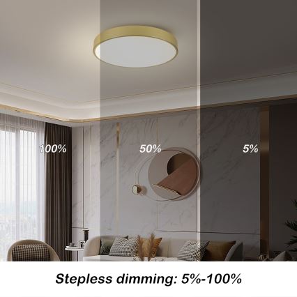 Brilagi - LED plafondlamp POOL LED/60W/230V 3000/4000/6000K Ø 60 cm goudkleurig