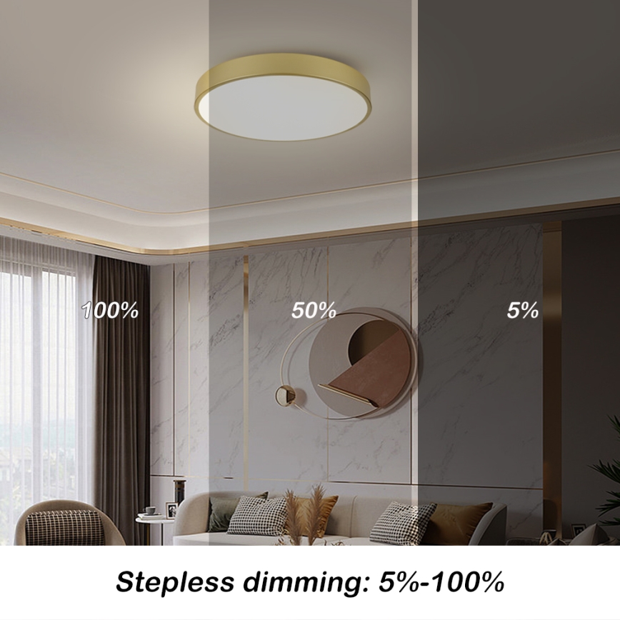 Brilagi - LED plafondlamp POOL LED/60W/230V 3000/4000/6000K Ø 60 cm goudkleurig