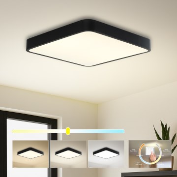 Brilagi - LED plafondlamp POOL SQUARE LED/48W/230V 3000/4000/6000K 50x50 cm zwart