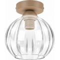 BRILAGI - LED Plafondlamp RETRO GLASS 1xE27/60W/230V Ø 18 cm beige/helder