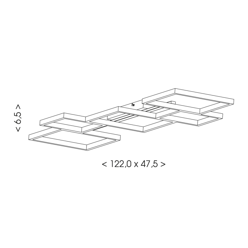 Brilagi - LED plafondlamp SHIFT LED/42W/230V 4000K 47,5x122 cm zwart