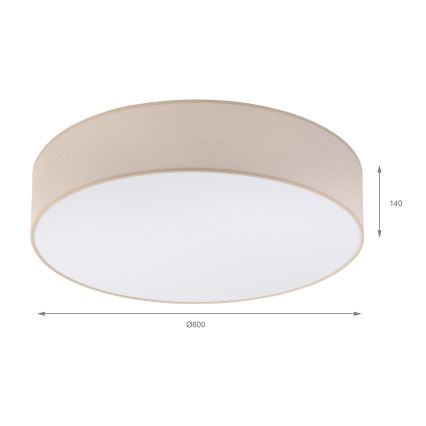 Brilagi - LED plafondlamp SIRIJA 4xE27/60W/230V Ø 60 cm beige