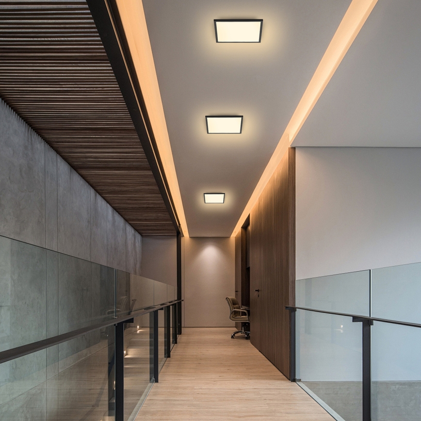 Brilagi - LED Plafondlamp SLIMFRAME LED/25W/230V 30x30 cm zwart