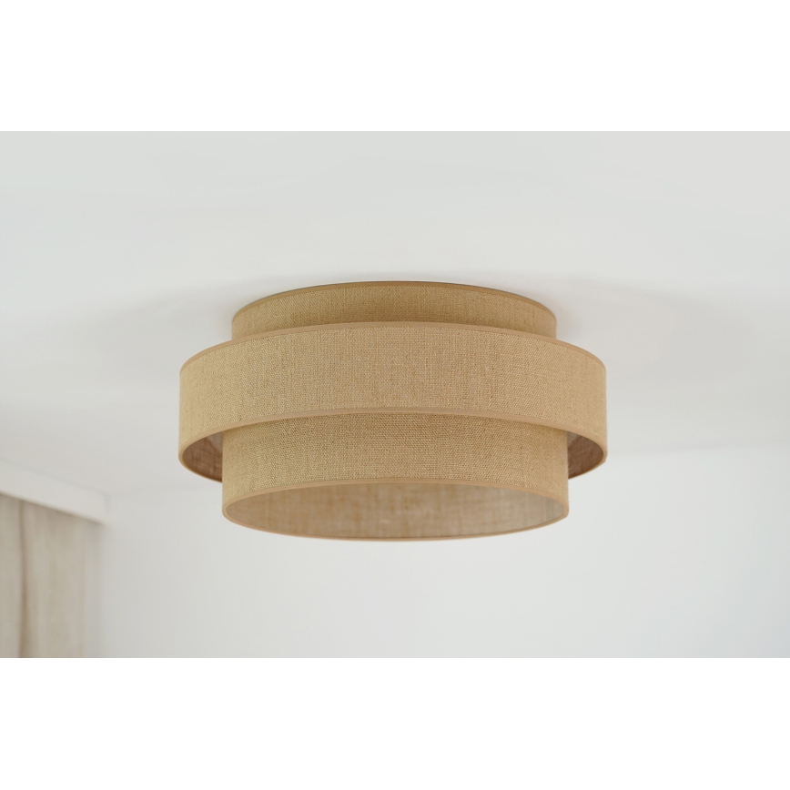Brilagi - LED Plafondlamp SPACE YUTE LED/12W/230V diameter 50 cm 3000K/4000K/6400K beige