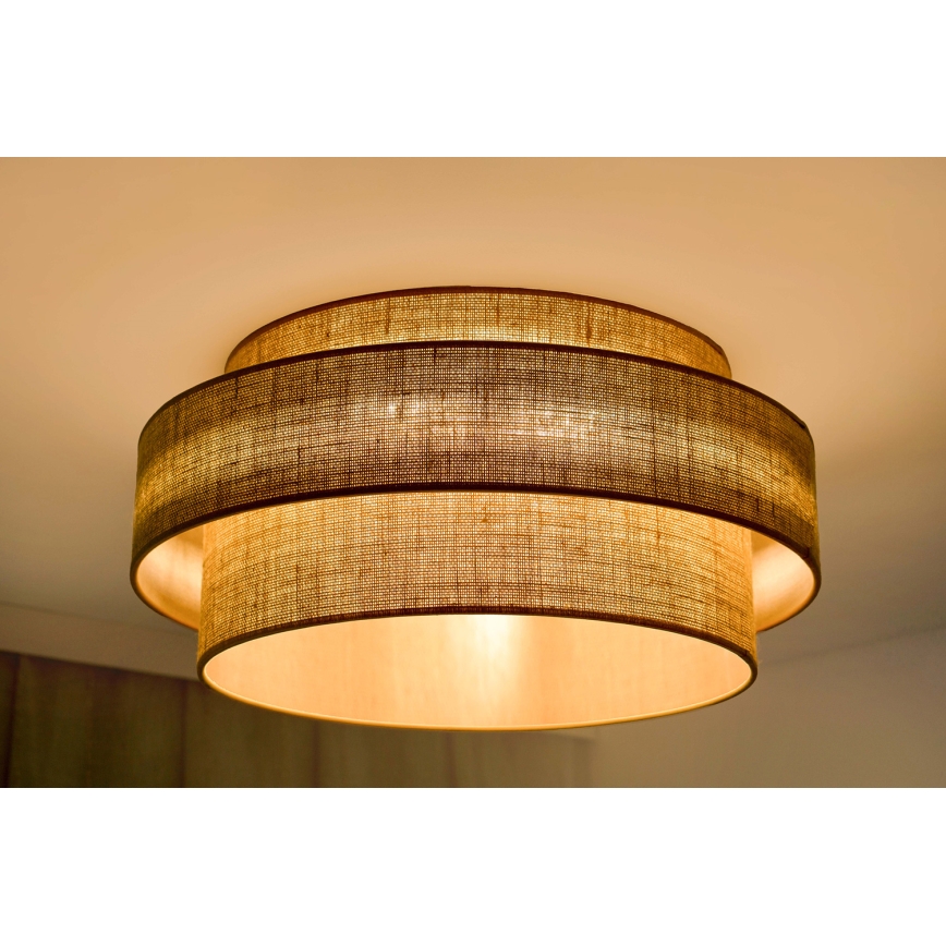 Brilagi - LED Plafondlamp SPACE YUTE LED/12W/230V diameter 50 cm 3000K/4000K/6400K beige