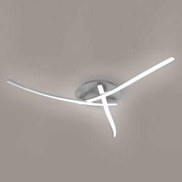 Brilagi - LED plafondlamp STRIPES LED/24W/230V Ø 64 cm zilver