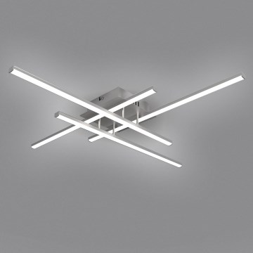 Brilagi - LED plafondlamp STRIPES LED/37W/230V 68x68 cm zilver
