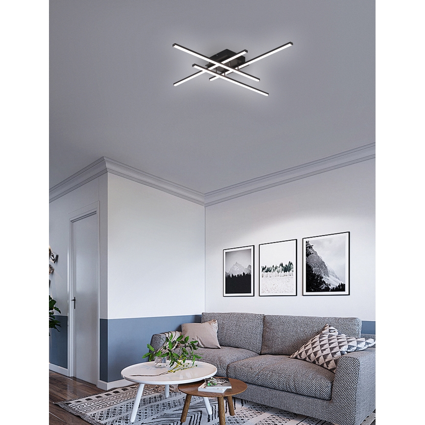 Brilagi - LED Plafondlamp STRIPES LED/37W/230V zwart