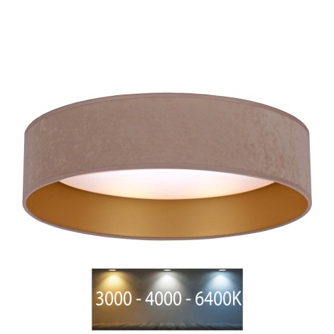 Brilagi - LED Plafondlamp VELVET LED/12W/230V d. 30 cm 3000K/4000K/6400K beige/goud