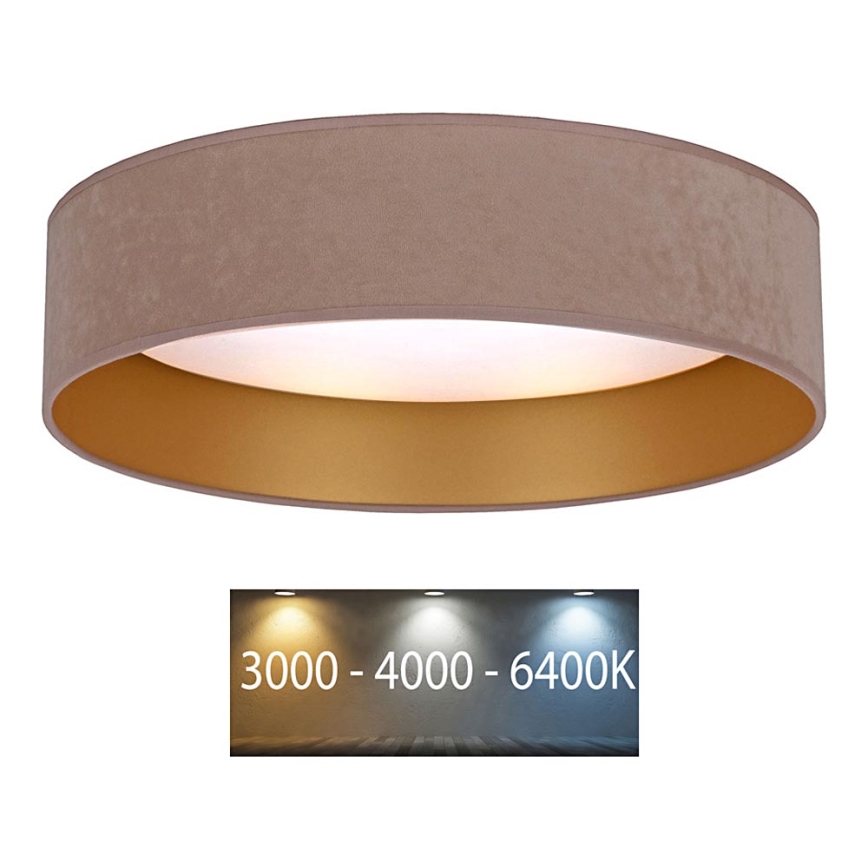 Brilagi - LED Plafondlamp VELVET LED/12W/230V d. 30 cm 3000K/4000K/6400K beige/goud