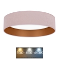 Brilagi - LED Plafondlamp VELVET LED/12W/230V d. 30 cm 3000K/4000K/6400K roze/goud