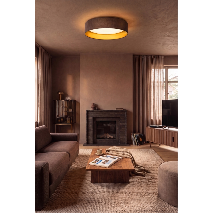 Brilagi - LED plafondlamp VELVET SIMPLE LED/24W/230V 3000K Ø 45 cm bruin/goud