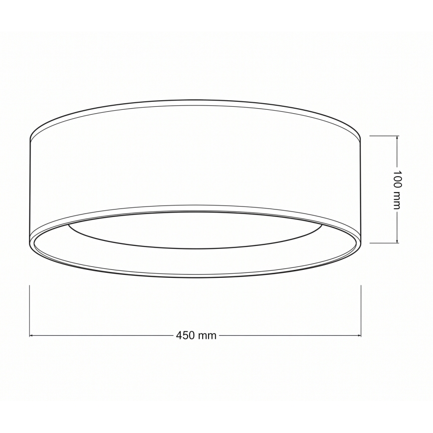 Brilagi - LED plafondlamp VELVET SIMPLE LED/24W/230V 3000K Ø 45 cm bruin