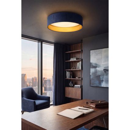 Brilagi - LED Plafondlamp VELVET SIMPLE LED/36W/230V 3000K Ø 55 cm blauw/goud