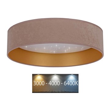 Brilagi - LED Plafondlamp VELVET STAR LED/24W/230V d. 40 cm 3000K/4000K/6400K beige/goud