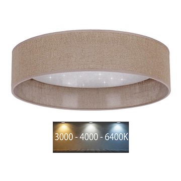 Brilagi - LED Plafondlamp VELVET STAR LED/24W/230V d. 40 cm 3000K/4000K/6400K bruin