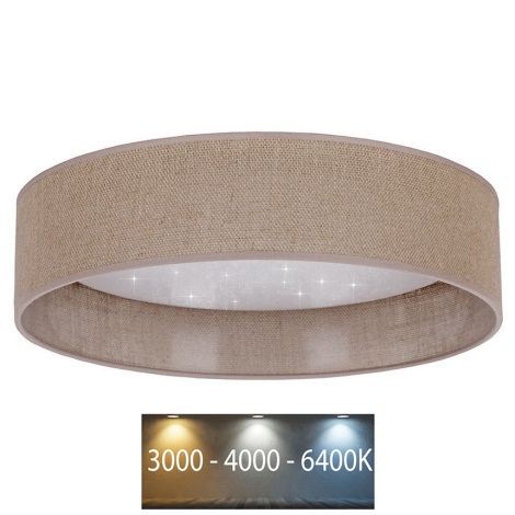 Brilagi - LED Plafondlamp VELVET STAR LED/24W/230V d. 40 cm 3000K/4000K/6400K bruin