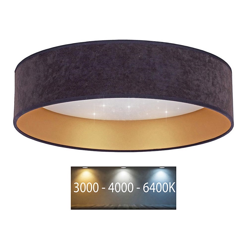 Brilagi - LED Plafondlamp VELVET STAR LED/24W/230V d. 40 cm 3000K/4000K/6400K grijs/goud