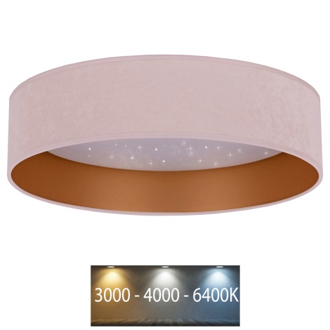 Brilagi - LED Plafondlamp VELVET STAR LED/24W/230V d. 40 cm 3000K/4000K/6400K roze/goud