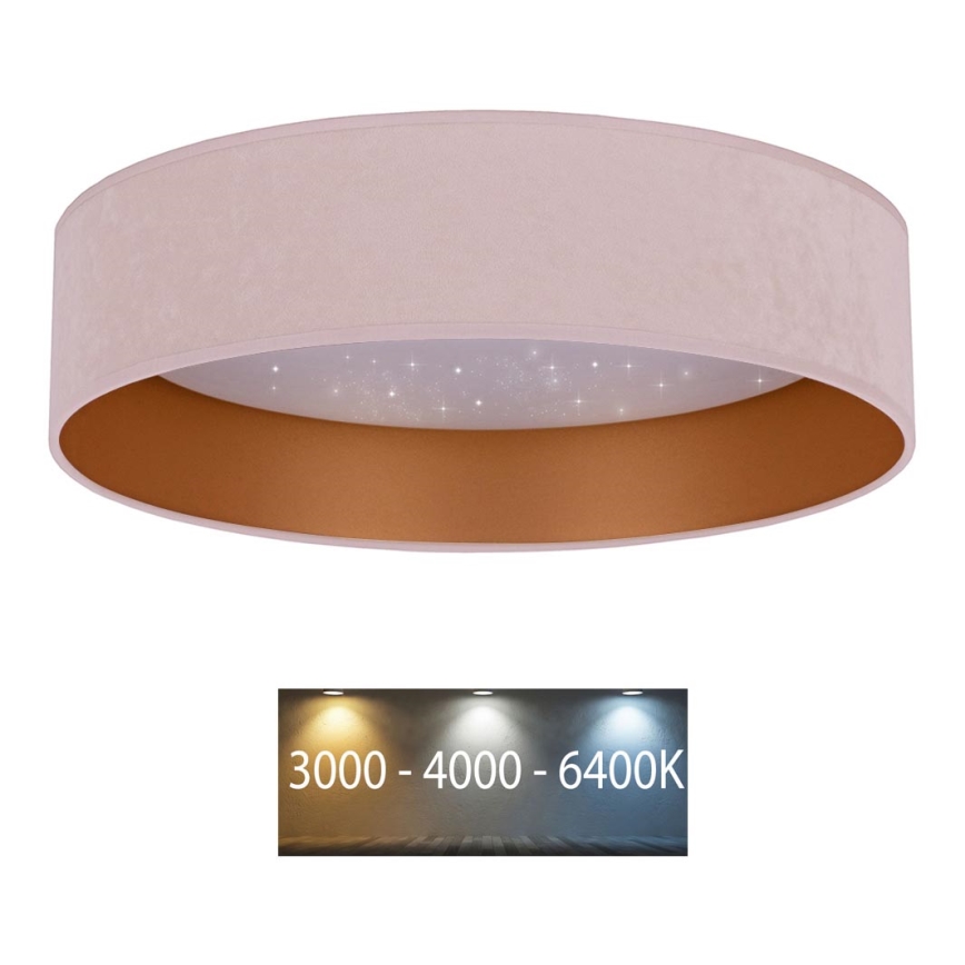 Brilagi - LED Plafondlamp VELVET STAR LED/24W/230V d. 40 cm 3000K/4000K/6400K roze/goud