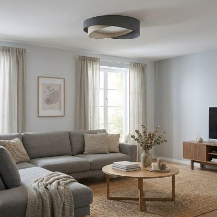 BRILAGI - LED Plafondlamp VELVET TWIST LED/24W/230V 4000K Ø 55 cm grijs/crème