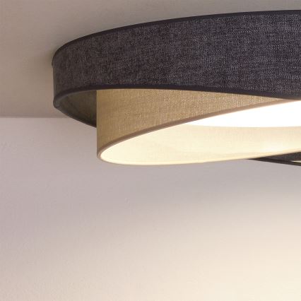 BRILAGI - LED Plafondlamp VELVET TWIST LED/24W/230V 4000K Ø 55 cm grijs/crème