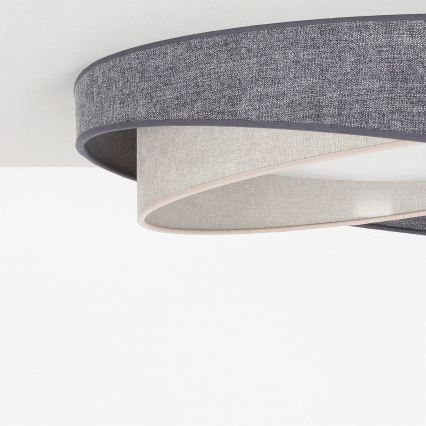 BRILAGI - LED Plafondlamp VELVET TWIST LED/24W/230V 4000K Ø 55 cm grijs/crème