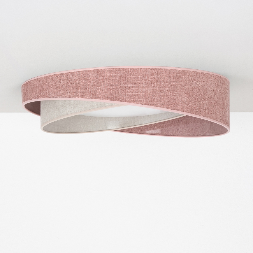 BRILAGI - LED plafondlamp VELVET TWIST LED/24W/230V 4000K Ø 55 cm roze/crème