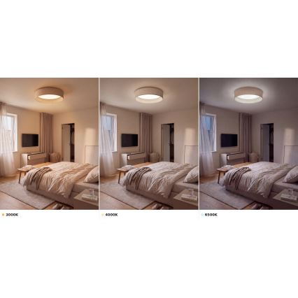 Brilagi - LED-plafondlamp VELVET VARI LED/24W/230V 3000/4000/6500K Ø45 cm beige