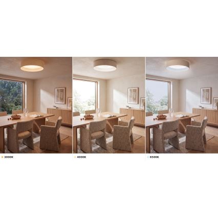 Brilagi - LED plafondlamp VELVET VARI LED/24W/230V 3000/4000/6500K Ø 45 cm crème
