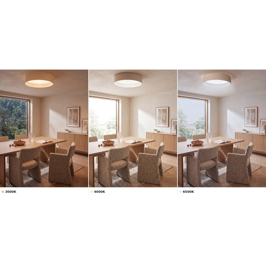Brilagi - LED plafondlamp VELVET VARI LED/24W/230V 3000/4000/6500K Ø 45 cm crème