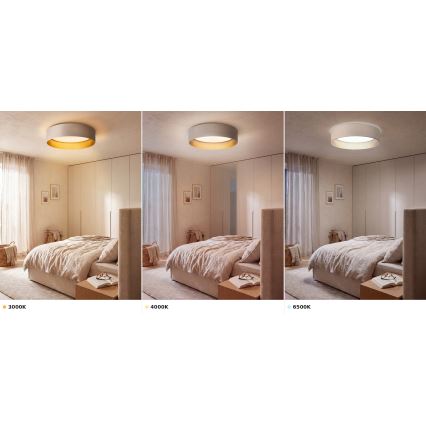 Brilagi - LED plafondlamp VELVET VARI LED/24W/230V 3000/4000/6500K Ø 45 cm crème/goud